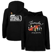 Youth Snoopy Black Formula 1 x Peanuts 2024 Las Vegas Grand Prix Pit Crew Pullover Hoodie