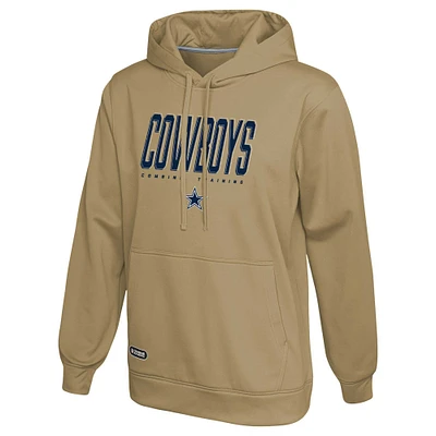 Men's Khaki Dallas Cowboys Top Ranked Pullover Hoodie