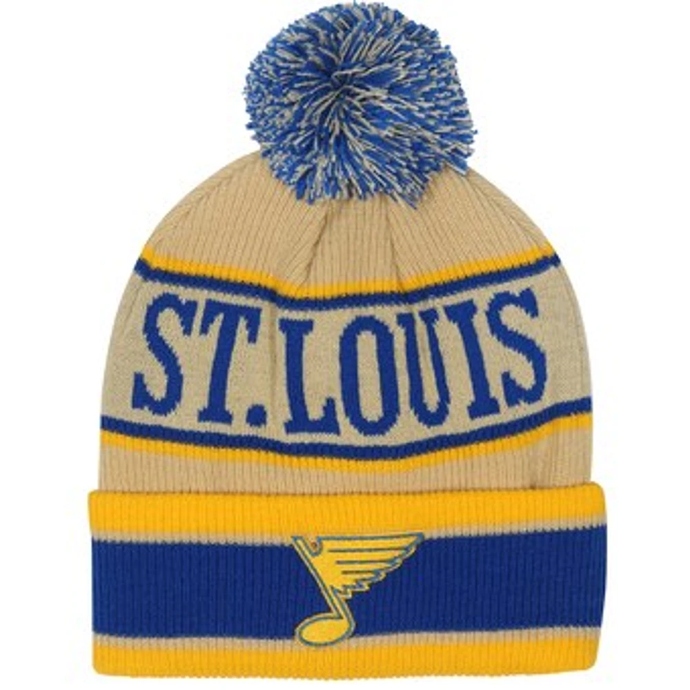 Youth Blue/Cream St. Louis Blues 2025 NHL Winter Classic Cuffed Knit Hat with Pom