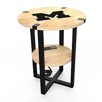 Michigan Wolverines 18" Side Table with Charger