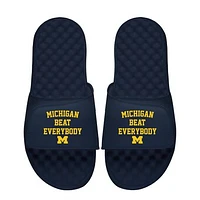 Unisex ISlide Navy Michigan Wolverines Team Saying Slide Sandals