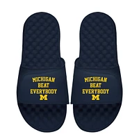 Unisex ISlide Navy Michigan Wolverines Team Saying Slide Sandals