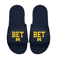 Unisex ISlide Navy Michigan Wolverines BET Slide Sandals