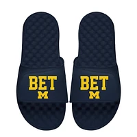 Unisex ISlide Navy Michigan Wolverines BET Slide Sandals