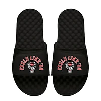 Unisex ISlide Black NC State Wolfpack Team Saying Slide Sandals