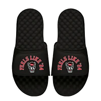 Unisex ISlide Black NC State Wolfpack Team Saying Slide Sandals