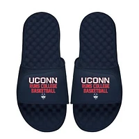 Unisex ISlide Navy UConn Huskies Team Saying Slide Sandals