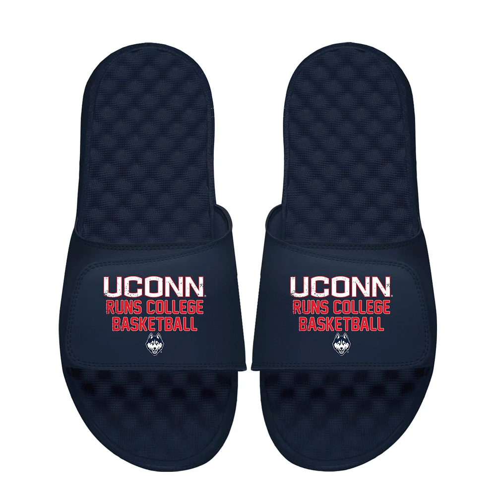 Unisex ISlide Navy UConn Huskies Team Saying Slide Sandals