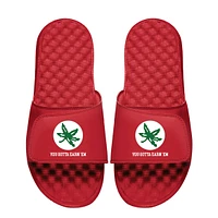 Youth ISlide  Scarlet Ohio State Buckeyes Buckeye Leaf Slide Sandals