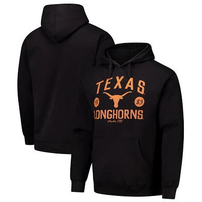 Men's League Collegiate Wear Black Texas Longhorns Bendy Arch Essential 2.0 Pullover Hoodie