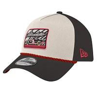 Men's New Era Stone/Black Dale Earnhardt 9FORTY Rope Adjustable Hat