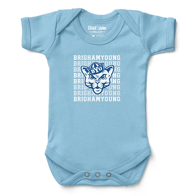 Infant Chad & Jake Light Blue BYU Cougars Retro Bodysuit