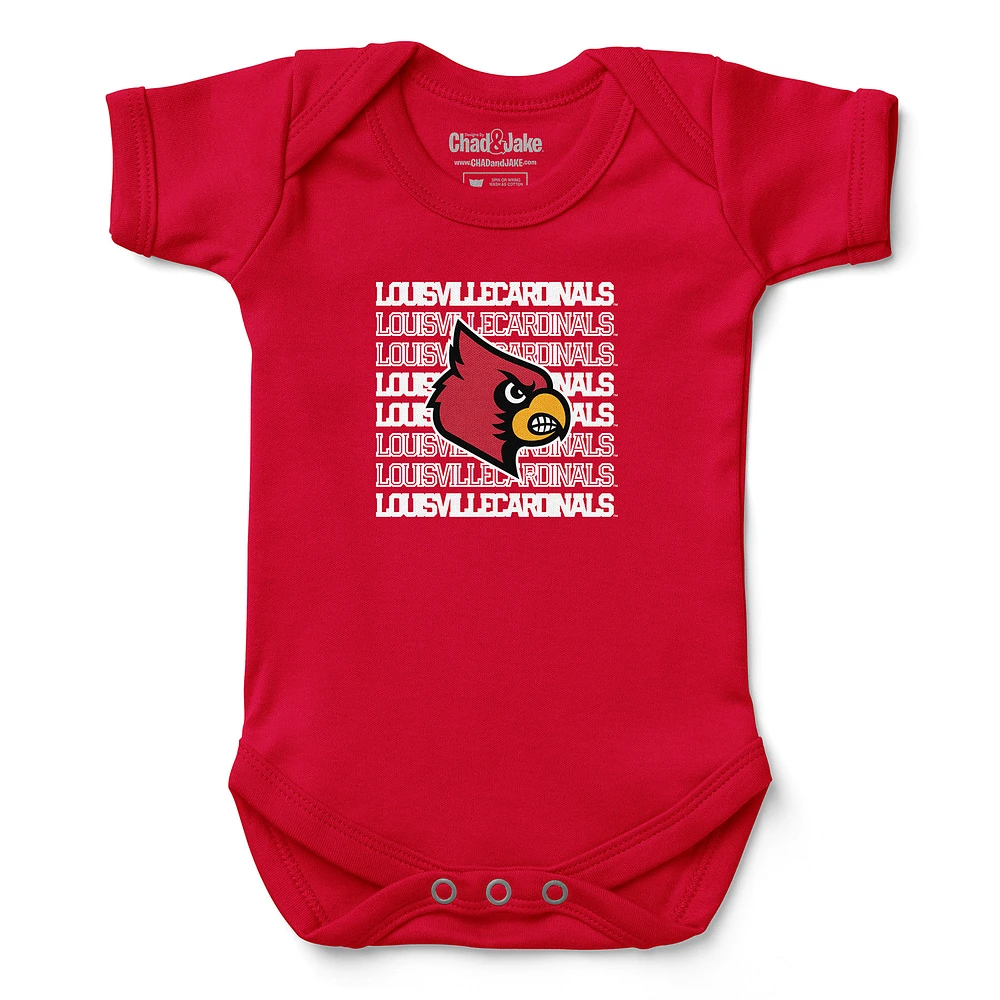 Infant Chad & Jake Red Louisville Cardinals Retro Bodysuit