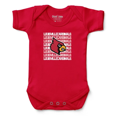 Infant Chad & Jake Red Louisville Cardinals Retro Bodysuit