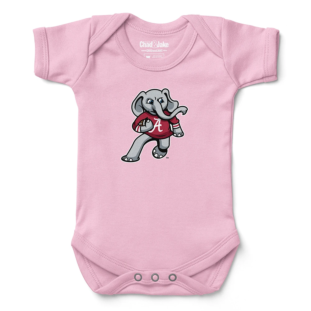 Infant Chad & Jake Light Pink Alabama Crimson Tide Football Bodysuit