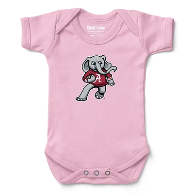 Infant Chad & Jake Light Pink Alabama Crimson Tide Football Bodysuit
