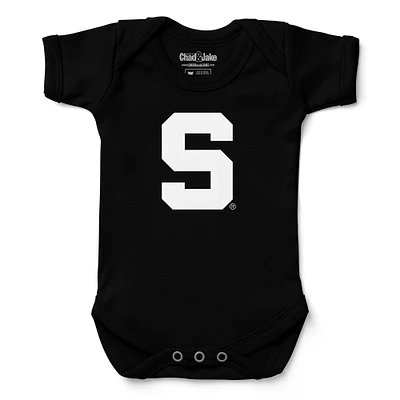 Infant Chad & Jake Black Michigan State Spartans  Bodysuit