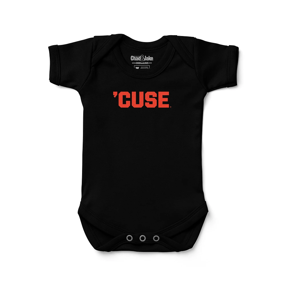 Infant Chad & Jake Black Syracuse Orange Bodysuit