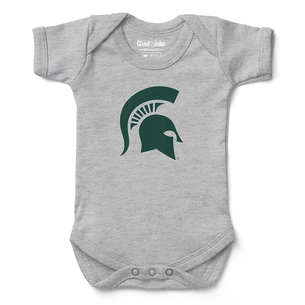 Infant Chad & Jake Heather Gray Michigan State Spartans Bodysuit