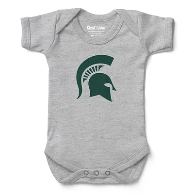 Infant Chad & Jake Heather Gray Michigan State Spartans  Bodysuit