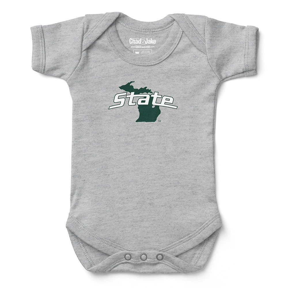 Infant Chad & Jake Heather Gray Michigan State Spartans Bodysuit
