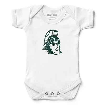 Infant Chad & Jake White Michigan State Spartans  Bodysuit