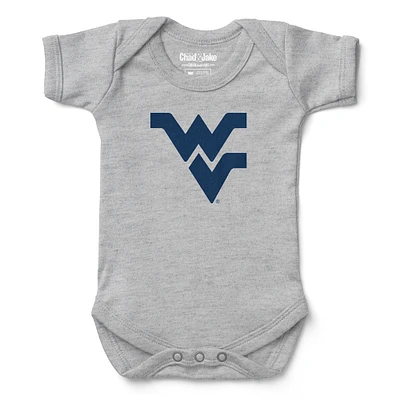 Infant Chad & Jake Heather Gray West Virginia Mountaineers  Bodysuit
