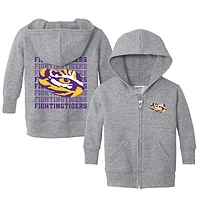 Infant Chad & Jake Heather Gray LSU Tigers Retro Full-Zip Hoodie