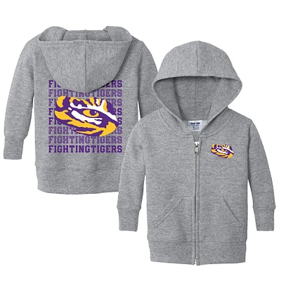 Infant Chad & Jake Heather Gray LSU Tigers Retro Full-Zip Hoodie