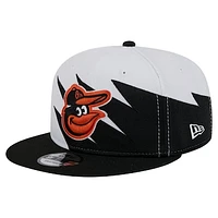 Men's New Era Black/White Baltimore Orioles Jagged 9FIFTY Snapback Hat