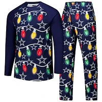 Men's Concepts Sport  Navy Dallas Cowboys Garland Long Sleeve Top and Pants Set