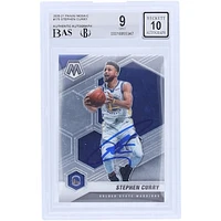 Stephen Curry Golden State Warriors Autographed 2020-21 Panini Mosaic #175 BAS Authenticated 9/10 Card