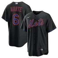 Men's Nike Starling Marte Black New York Mets Alternate Replica 2.0 Player Jersey