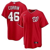 Men's Nike Patrick Corbin Red Washington Nationals Alternate 2 Replica Jersey