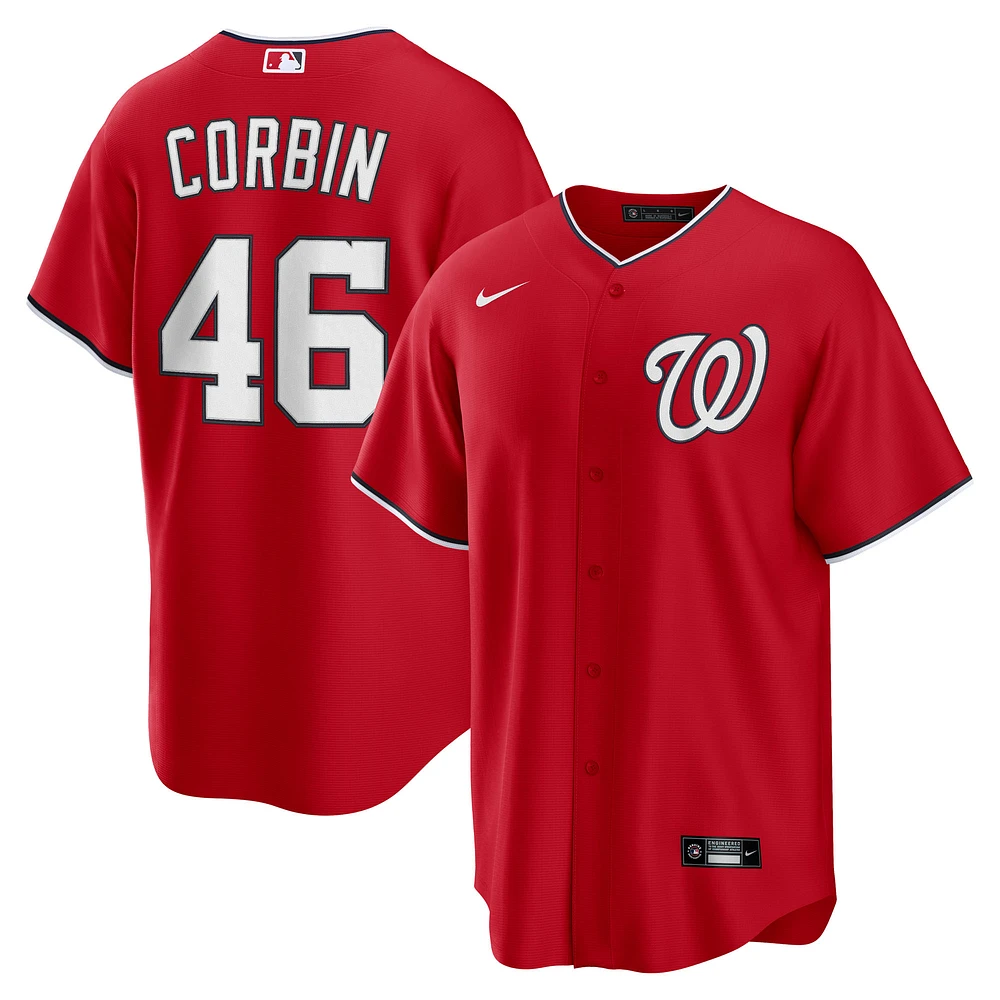 Men's Nike Patrick Corbin Red Washington Nationals Alternate 2 Replica Jersey
