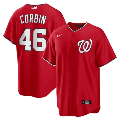 Men's Nike Patrick Corbin Red Washington Nationals Alternate 2 Replica Jersey