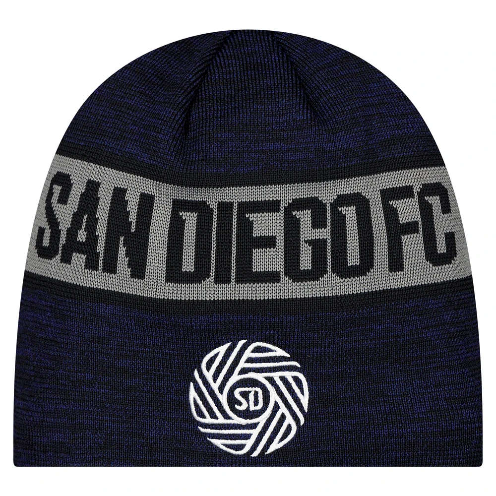 Men's New Era Navy San Diego FC 2025 Kickoff Beanie