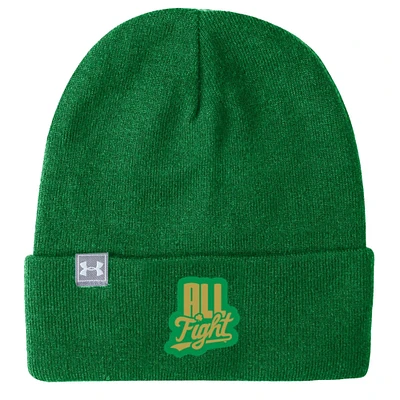 Men's Under Armour Kelly Green Notre Dame Fighting Irish Halftime Cuffed Knit Hat