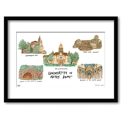 Notre Dame Fighting Irish 11" x 14" Framed University Wall Art