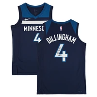 Rob Dillingham Minnesota Timberwolves Autographed Navy Nike Icon Edition Swingman Jersey with "2024 #8 Pick" and "Wolves Back" Inscriptions- Limited Editon #5/5