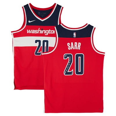 Alexandre Sarr Washington Wizards Autographed Nike Red Icon Edition Swingman Jersey With "2024 #2 Pick" and "For The District" Inscriptions