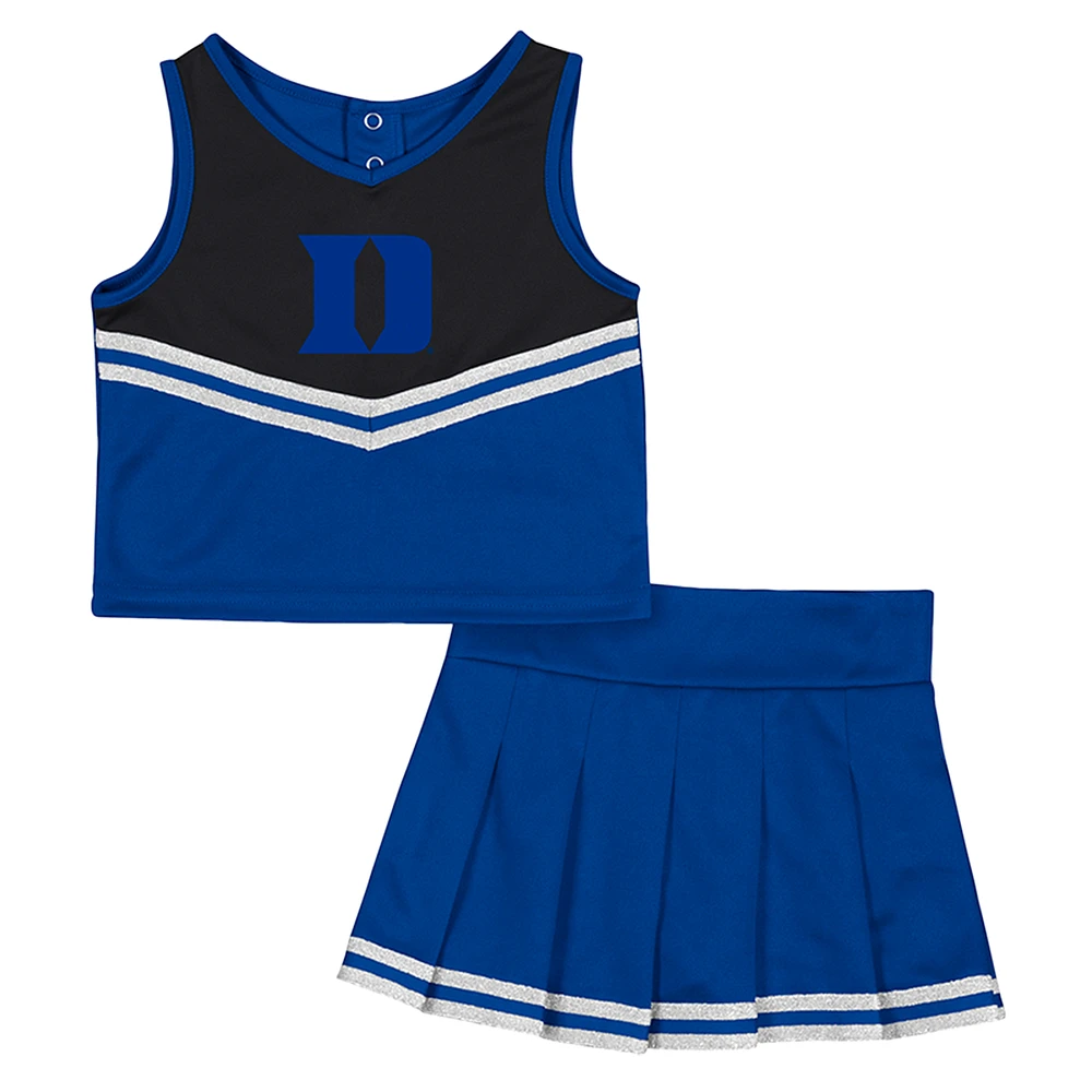 Girls Toddler Colosseum Royal Duke Blue Devils Time For Recess Cheer Top & Skirt Set