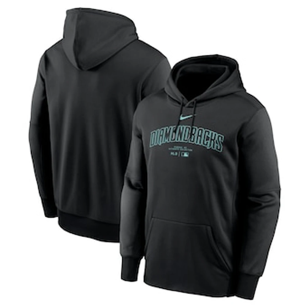 Men's Nike Black Arizona Diamondbacks Authentic Collection Practice Performance Pullover Hoodie