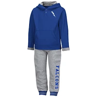 Toddler Colosseum Royal/Heather Gray Air Force Falcons Poppies Hoodie & Sweatpants Set