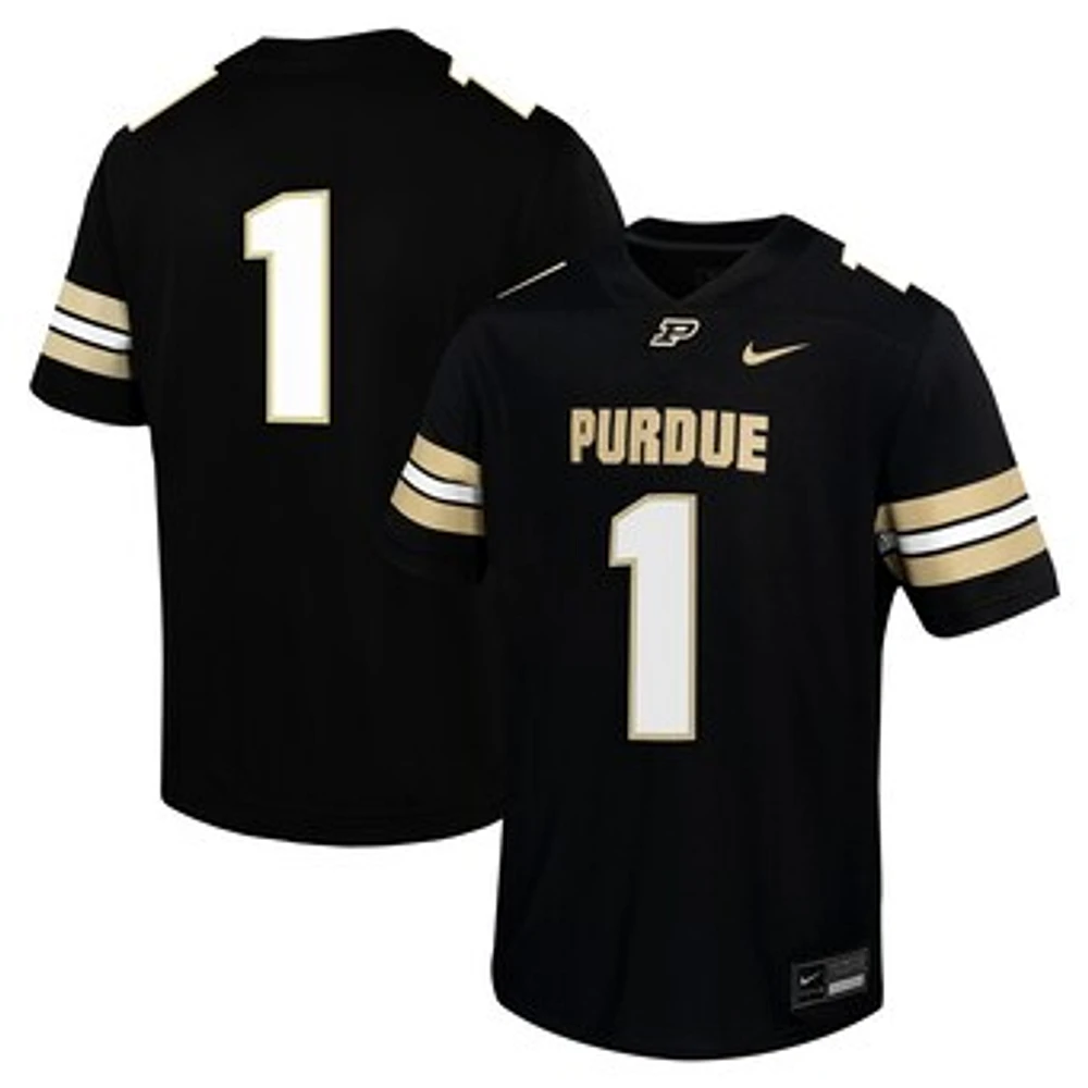 Youth Nike #1 Black Purdue Boilermakers Untouchable Football Jersey