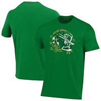 Men's Under Armour Kelly Green Notre Dame Fighting Irish 2024 Wear Helmet Performance Cotton T-Shirt