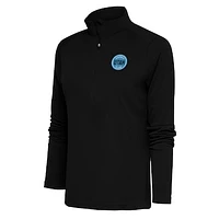 Women's Antigua Black Utah Hockey Club Tribute Half-Zip Pullover Top