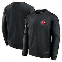 Men's Fanatics  Black Canada 2025 4 Nations Face-Off Authentic Pro Fleece Pullover Sweatshirt