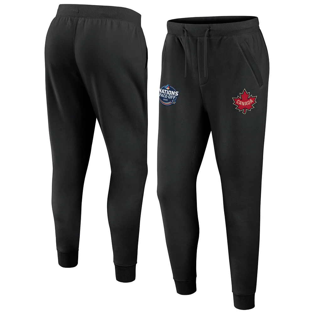 Men's Fanatics  Black Canada 2025 4 Nations Face-Off Authentic Pro Fleece Sweatpants