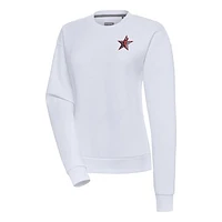 Women's Antigua White 2024 WNBA All-Star Game Victory Pullover Crew Sweatshirt